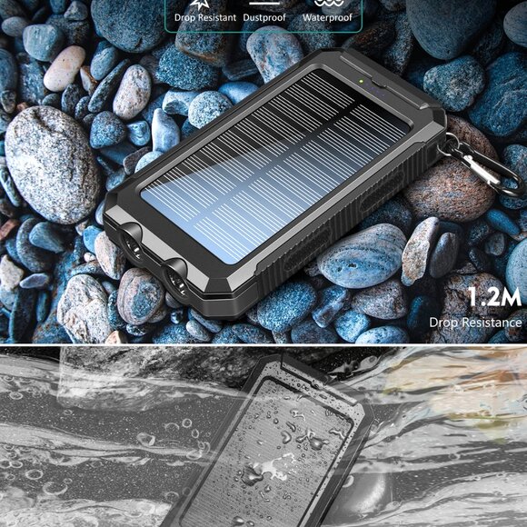 Solar Power Bank 20100mAh, 20W PD Fast Charging Portable Charger - Picture 15 of 15